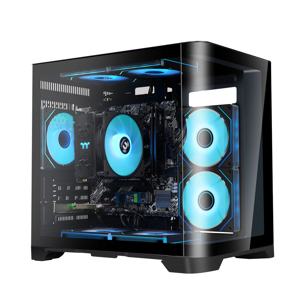 YEAH MAGIC Gaming Desktop — AMD Ryzen 5 5600GT, 16GB DDR4, 1TB NVMe SSD, ARGB 7-Fan Cooling, Windows 11 Home