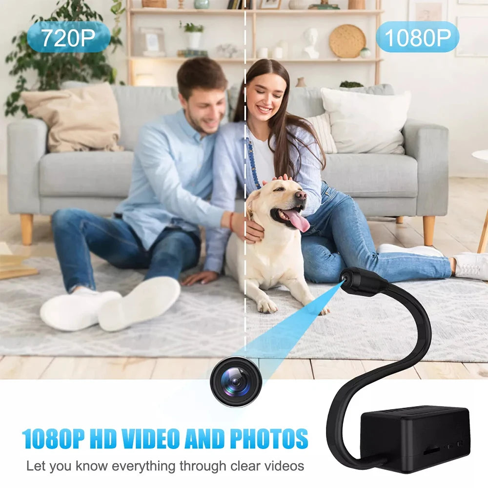 Mini Wifi HD 1080P Surveillance Camera with Adjustable Lens Remote Monitoring Home Security Wireless IP Camera Loop Record Cam