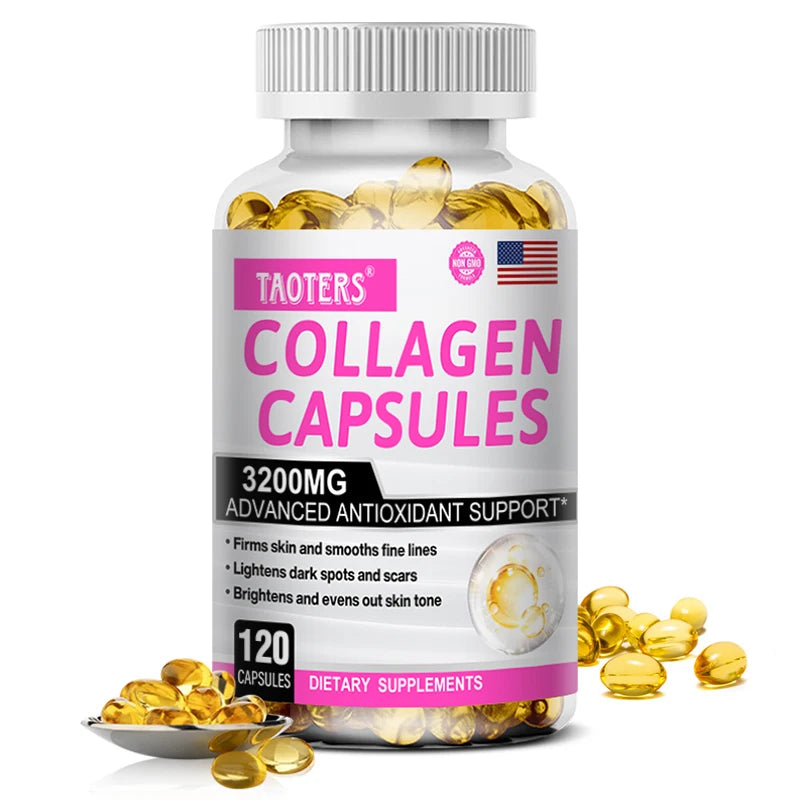 TAOTERS Collagen Supplement - Contains Glutathione To Reduce Wrinkles and Promote Healthy Skin, Hair and Nails, Antioxidant