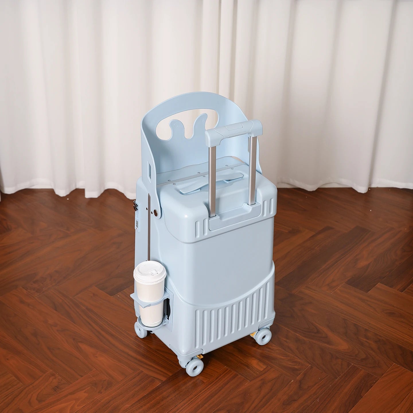 BunnyFly Kid Mom Suitcase with Seat for Children Can Sit To Ride Trolley Luggage Baby Travel Carry Case Multifunction Boardable