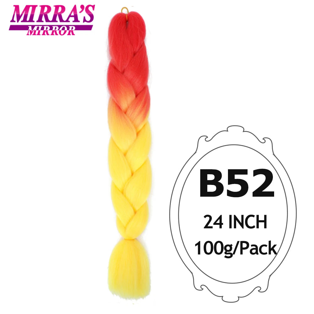 Colorful Jumbo Braiding Hair Extensions For Box Braids Synthetic Hair for Afro Braids Ombre Jumbo Braid Hair DIY Crochet Braid