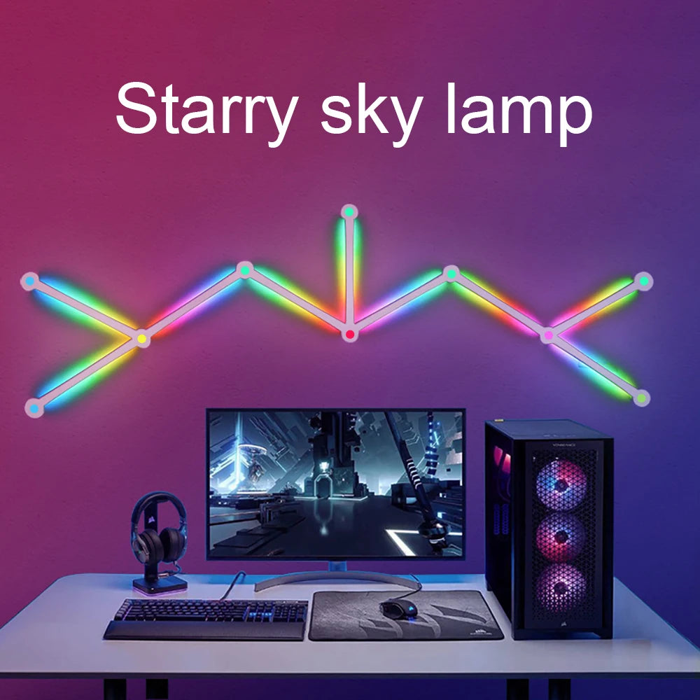 Wiscolor RGB Smart Wall Light Bar (9-Piece)