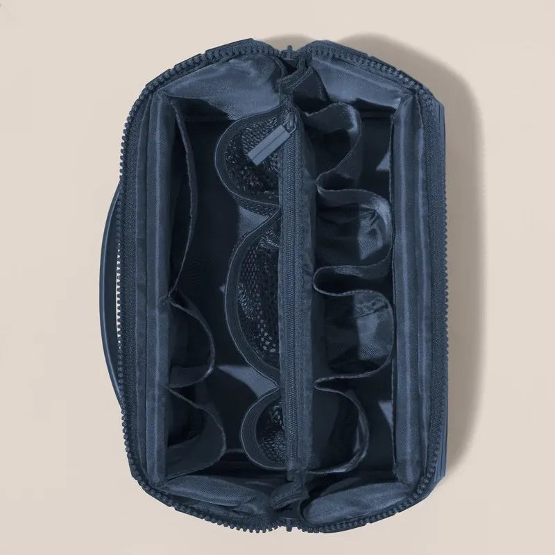 Striped 3D Makeup Bag – European-Style Waterproof Travel Handbag