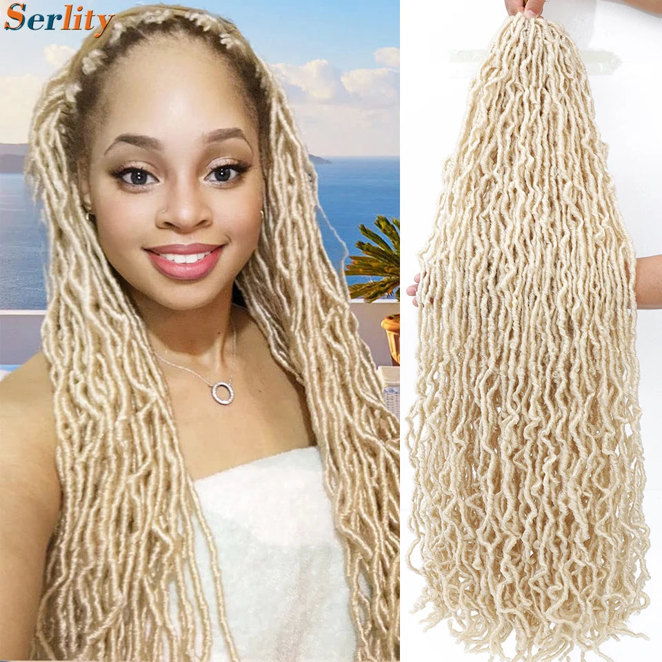 Serlity Faux Locs Extensions — 36"/24"/18" Soft Goddess Dreadlocks Crochet Hair