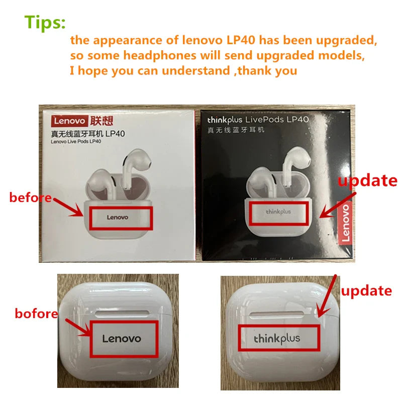 Lenovo LP40 Modern Bluetooth EarCuff Earbuds – Sleek, Smart & Ultra-Light True Wireless Audio