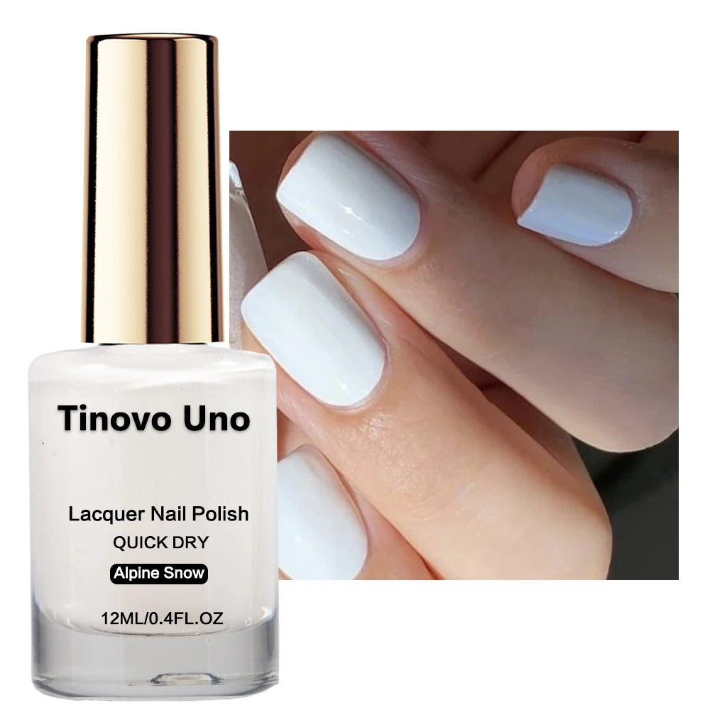 Tinovo Uno Nail Polish Metallic Rose Gold Nail Strengthener Fast Drying Mirror Normal Nails Lacquer Varnish for Manicure Nailart