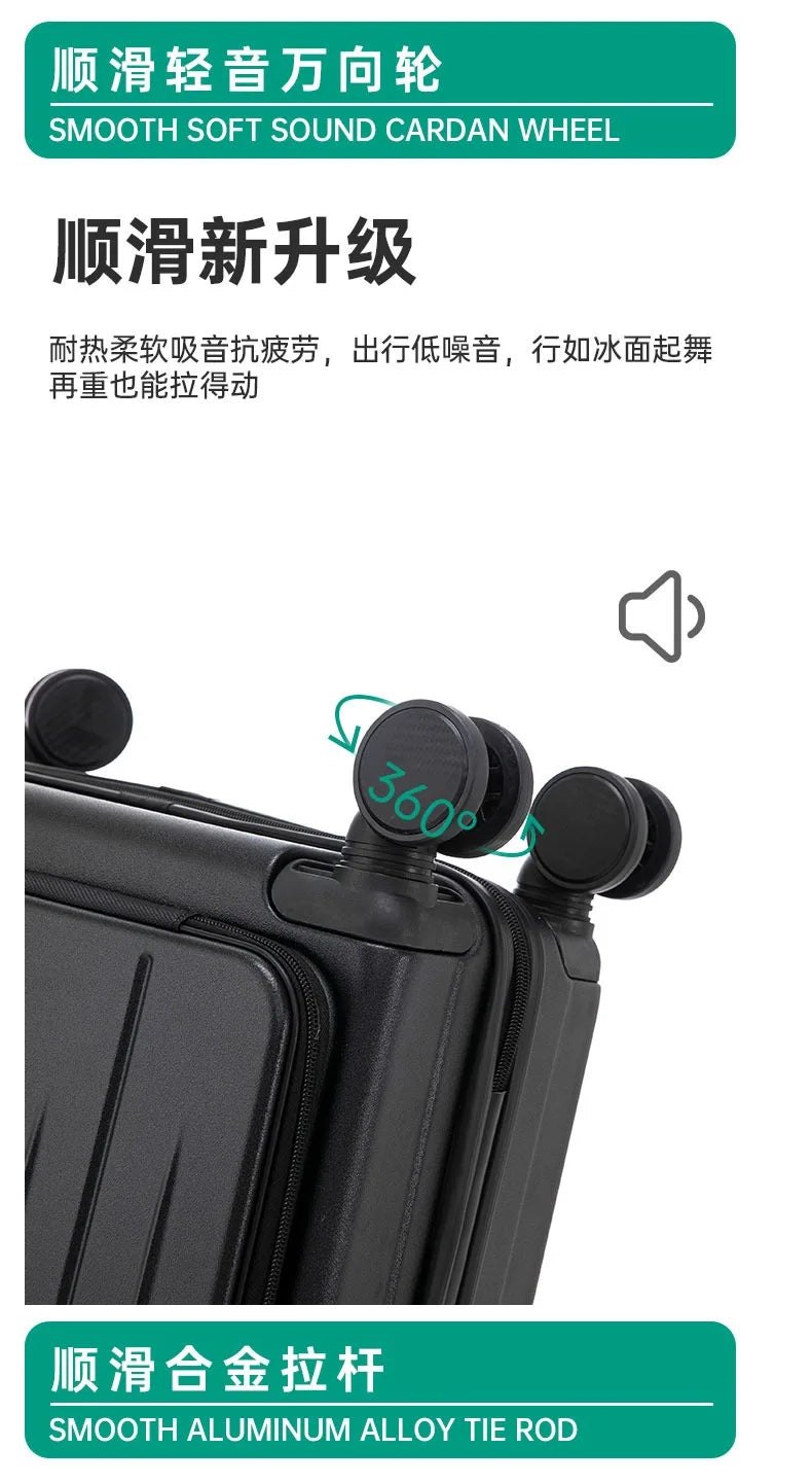 Luggage female small 18 inches suitcase swivel wheels male student durable sturdy thick password travel case