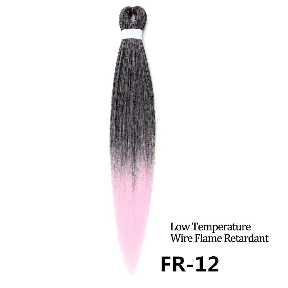 Chorliss Pre-Stretched Jumbo Braids — 24"/26" Synthetic Yaki Ombre (80–90 g, 105 Colors)