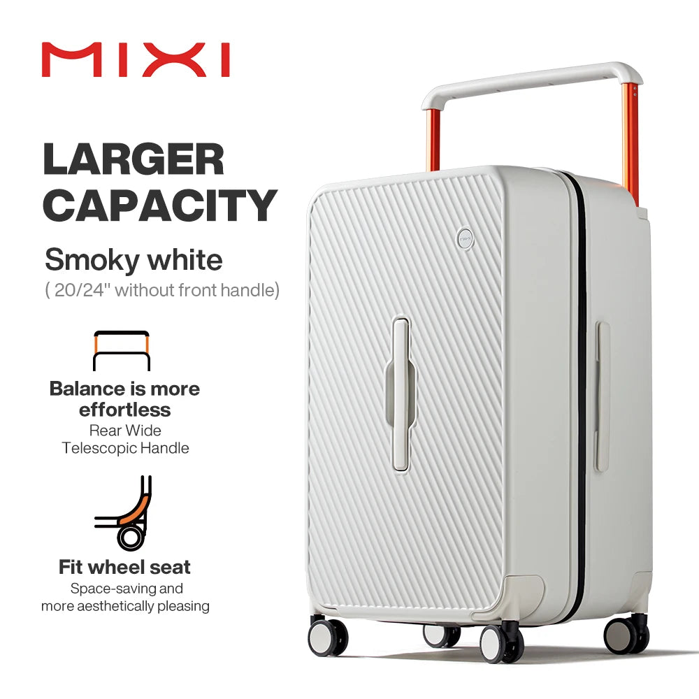 Mixi Large-Capacity Suitcase Trolley Case 26inch Checked in Hardside Rolling Wheels Luggage Wide Handle Travel Suitcases Trunk