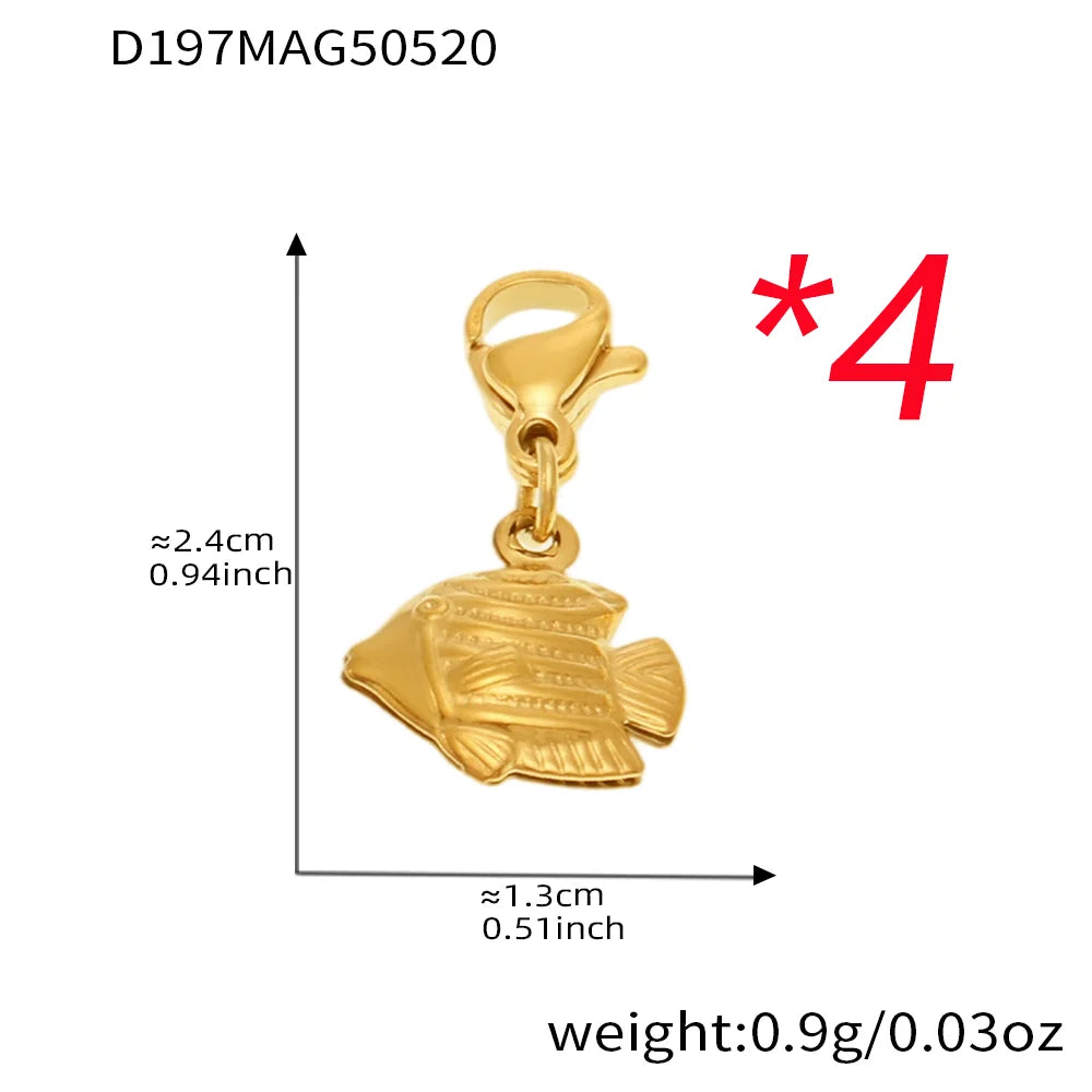 18K Gold-Plated Starfish Dolphin Shell Bracelet | 316 Stainless Steel Women’s Trend Jewelry 2025