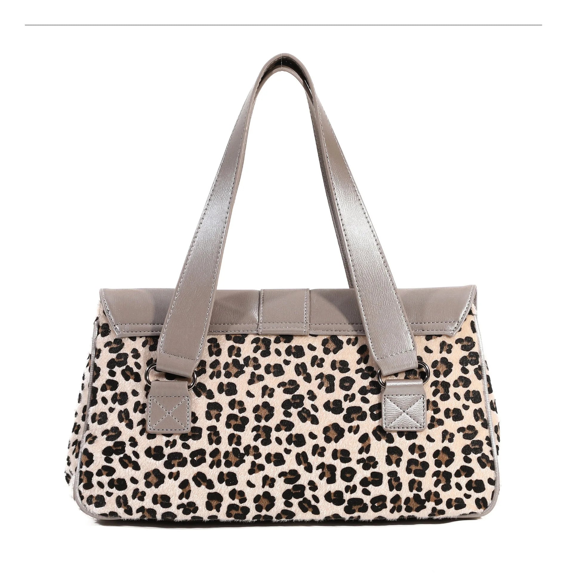 Venn Angel PU Handbg Women's Leopard Shoulder Bag Soft Fashion Tote Large Capacity Crossbody Shoulder Bag Bronze Handbag Purse