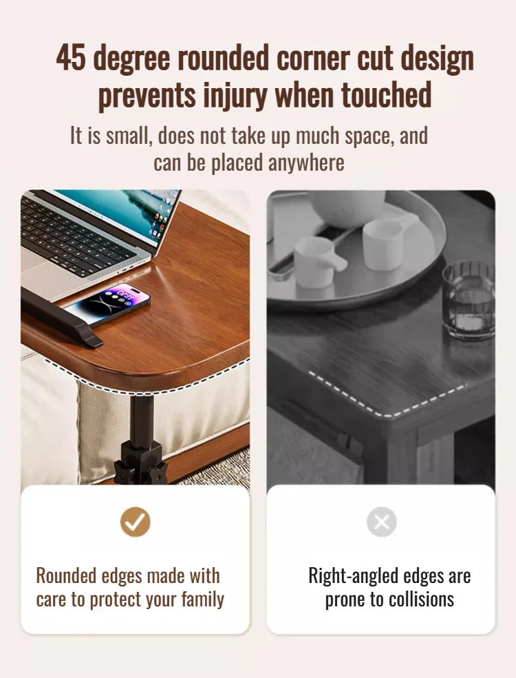 Liftable coffee table living room sofa side table rotating foldable desktop home bedside storage adjustable height shelf