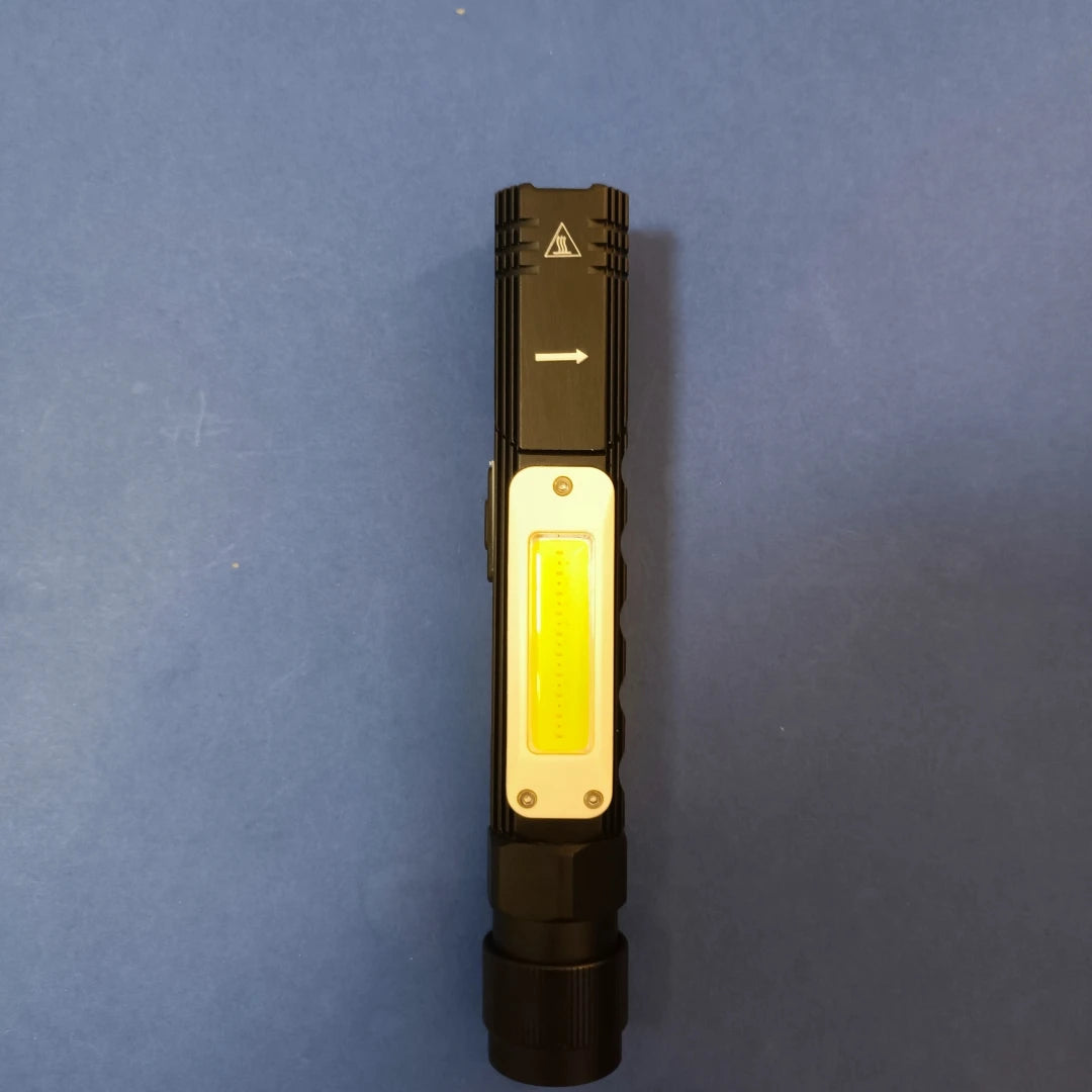 [Clearance Sale] USB Rechargeable Strong Power Flashlight Outdoor Waterproof Tactical Lantern Rotatable Lamp Emergency Light