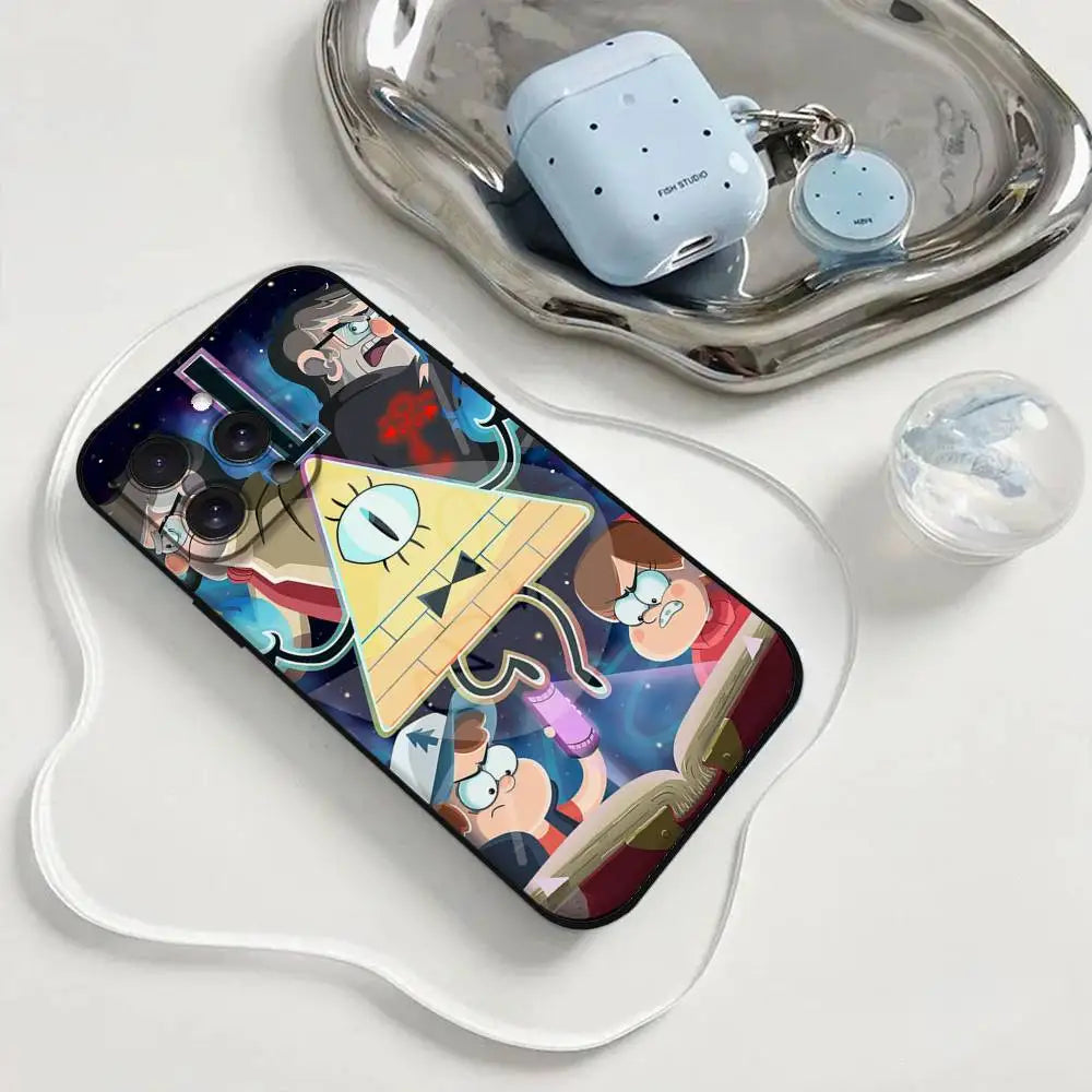 Gravity Falls Pig Cover Phone Case Phone Case For Iphone 17 16 15 11 13 14 Pro Max X Xr Xs Max 12mini Black Shell Cover Case