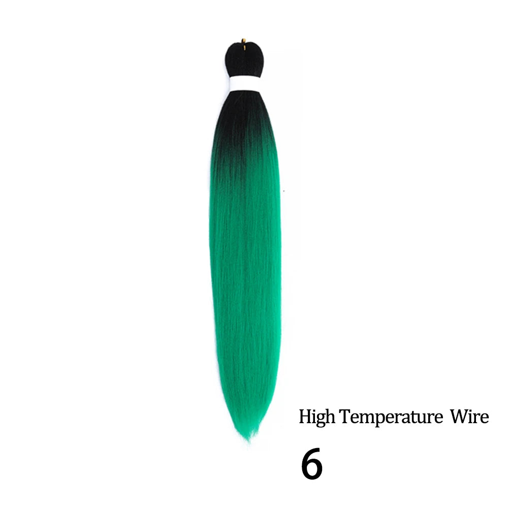 Chorliss Pre-Stretched Jumbo Braids — 24"/26" Synthetic Yaki Ombre (80–90 g, 105 Colors)