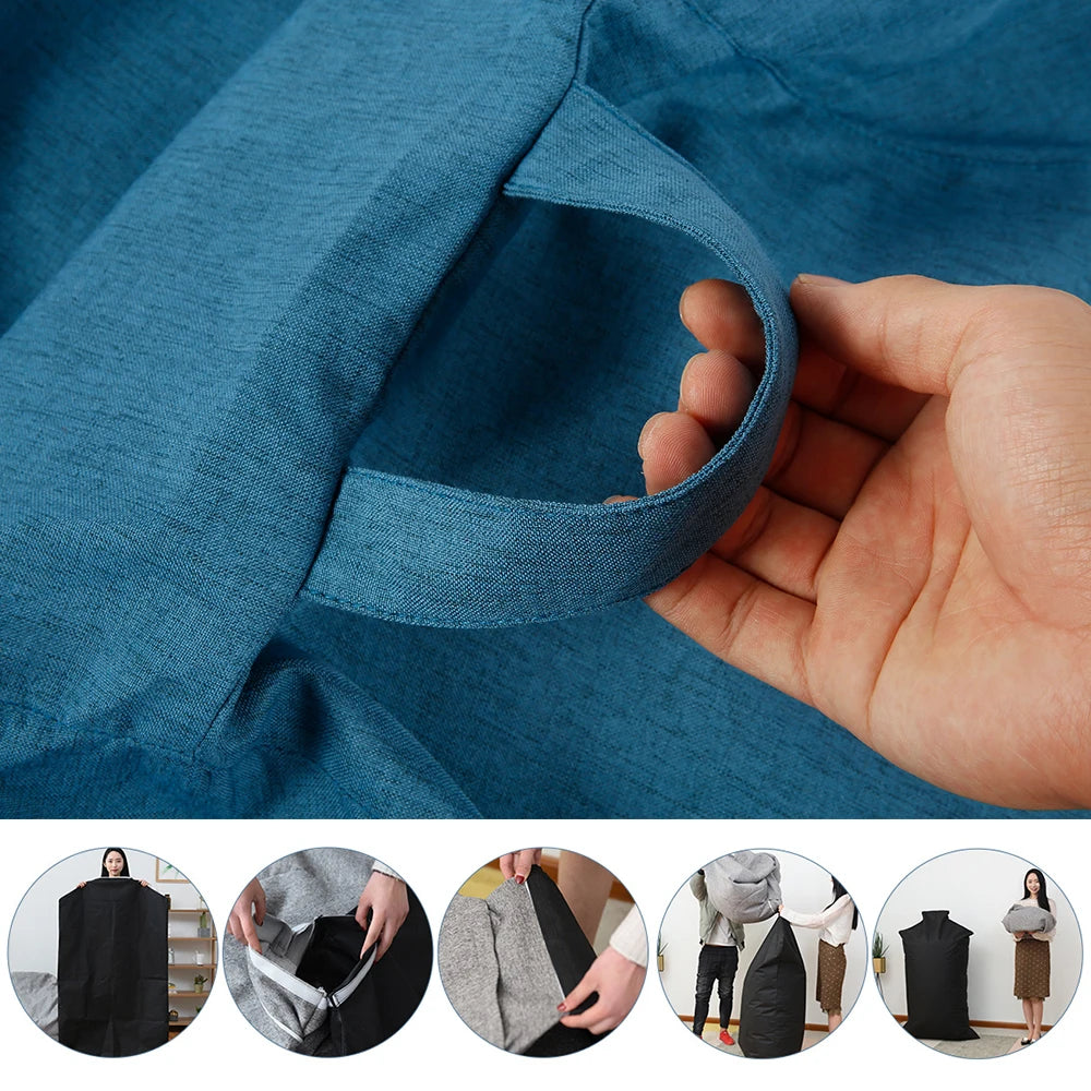 Lazy Seat Chair Sofa Cover Large Bean Bag Couch Soft Fluffy Breathable Adult Child Tatami Living Room Decorative without Filler