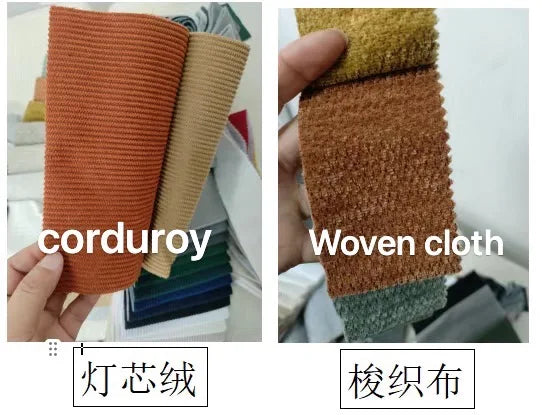 Italian Compressed Sofa Minimalist Retro Corduroy Sofa Bed Lounge Modular Couch Foldable Washable Customizable for Living Room