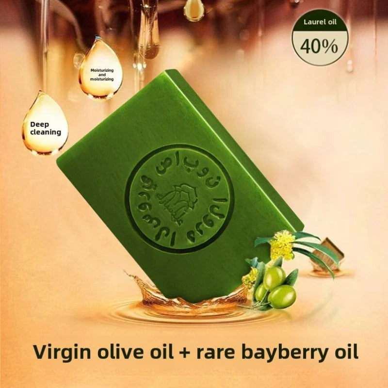Syrian ancient soap pure olive soap, deep cleansing, gentle cleansing, full body bathing, shampooing, moisturizing and hydrating