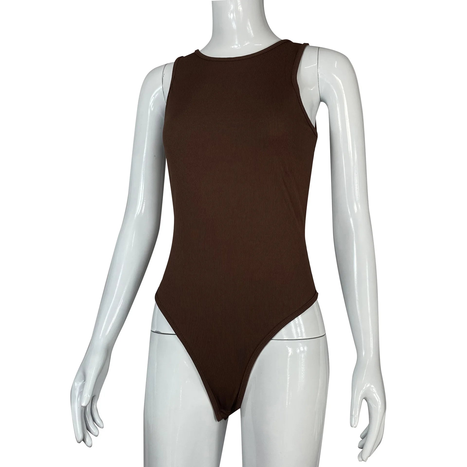 Ribbed Sleeveless Bodysuit (Tummy Control)