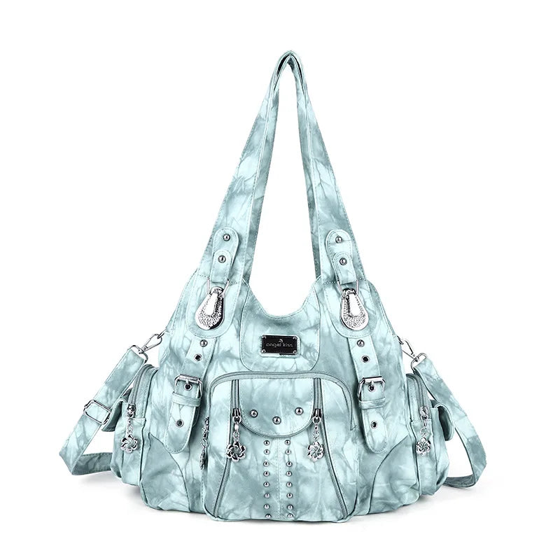 Angelkiss Bag Women Fashion Handbags Women Shoulder Bags PU Leather Handbag Female Satchel Big Shoulder Purse Bag bolsa feminina