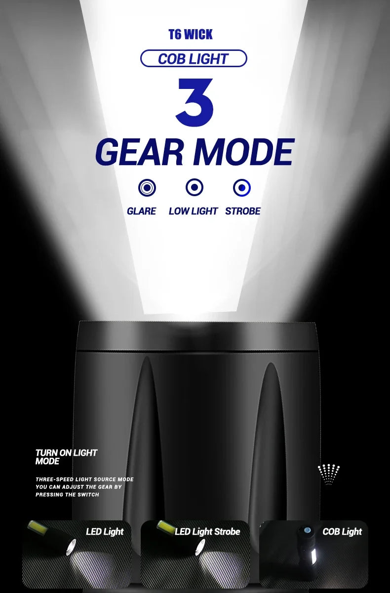 1-5PCS Mini LED Flashlight Zoom Torch COB+XPE Lamp Built-in Battery Lamp Outdoor Waterproof Emergency Pocket Light With Pen Clip