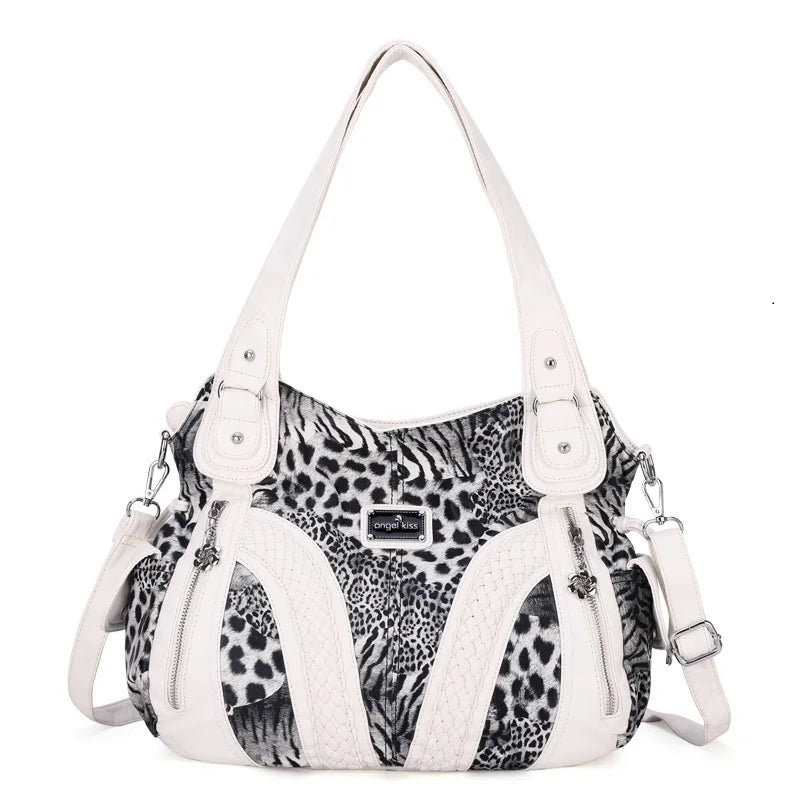 Angel kiss Women Handbags Satchel Top-handle Handbag 2023 PU Shoulder Bag Soft Dumpling Pack Multi-pockets Shoulder Purse Bags