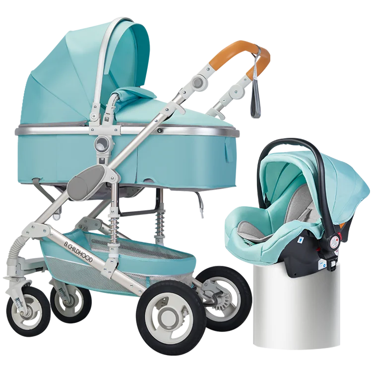 Baby Stroller ,Portable Baby Carriage,Fold Pram,Aluminum Frame High Landscape Stroller,for Newborn Baby trolley car seat