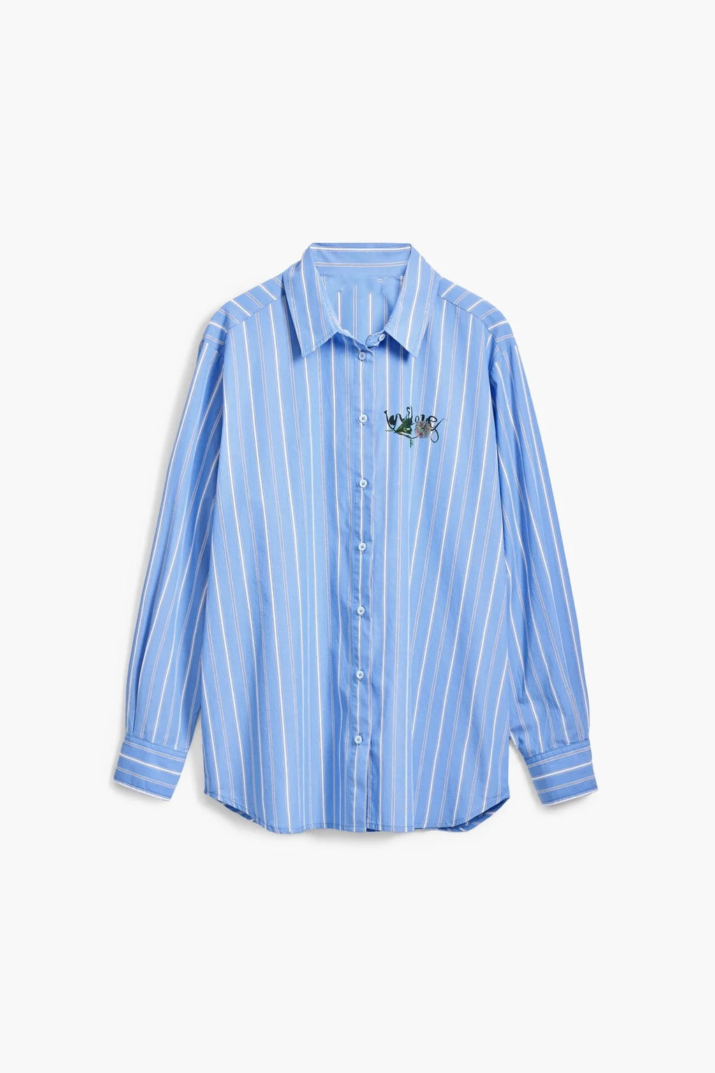 Women’s Square-Neck Striped Shirt — Long Sleeve, Loose Fit (2025 New)