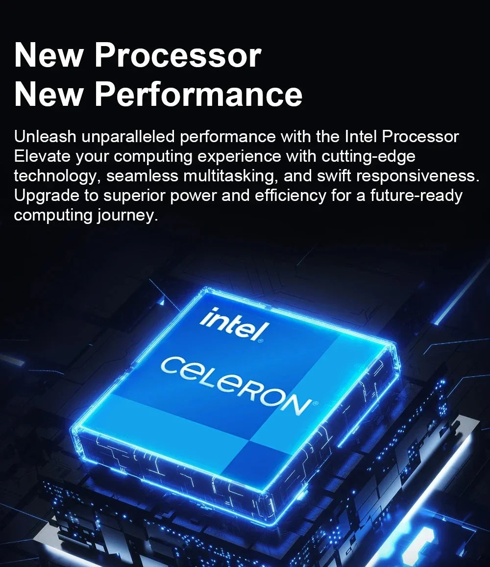 Erilles 15.6″ Laptop — Intel Celeron N4000, 16GB DDR4 RAM, 1TB SSD, Fingerprint Unlock, Full HD 1080P, Windows 11 Pro