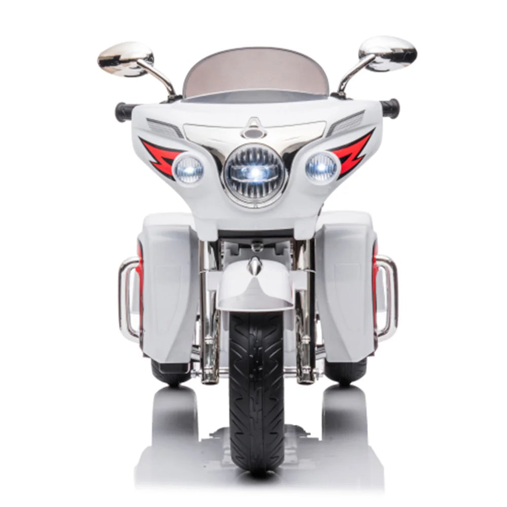 12V Dual-Seat Kids Electric Ride-On Motorcycle | 3-Wheel Motorbike with Key Start, Headlights & Storage Box