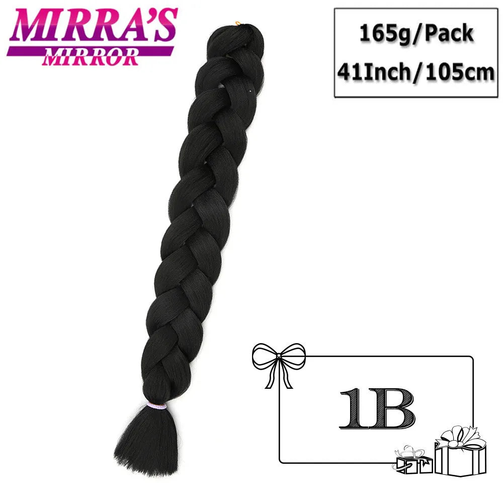 Synthetic Long Jumbo Braids Hair 82 Inch Pure Braiding Hair Extensions Afro Fake Hair High Temperature Fiber Box Braid