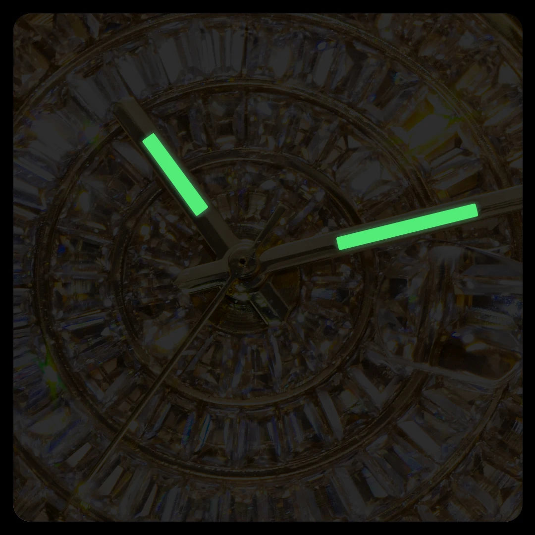 MISSFOX Full Iced-Out Men’s Watch | Luxury Diamond Silver Stainless Steel Quartz with Auto Date