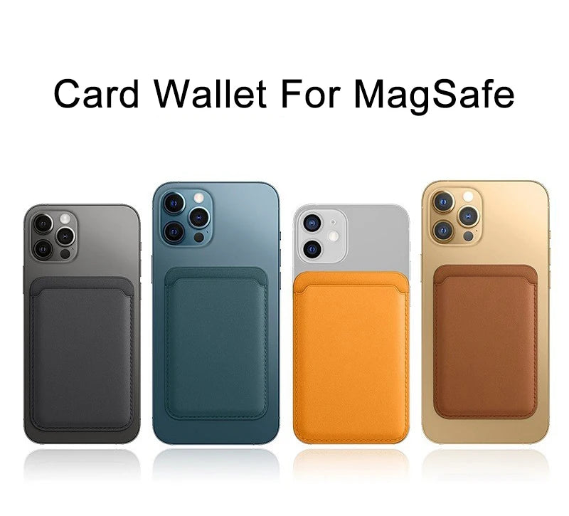 For Apple Magsafe Magnetic Card Holder Case For iPhone 14 13 12 11 Pro Max Mini X XS XR 8 Plus Phone Leather Wallet Bag Cover