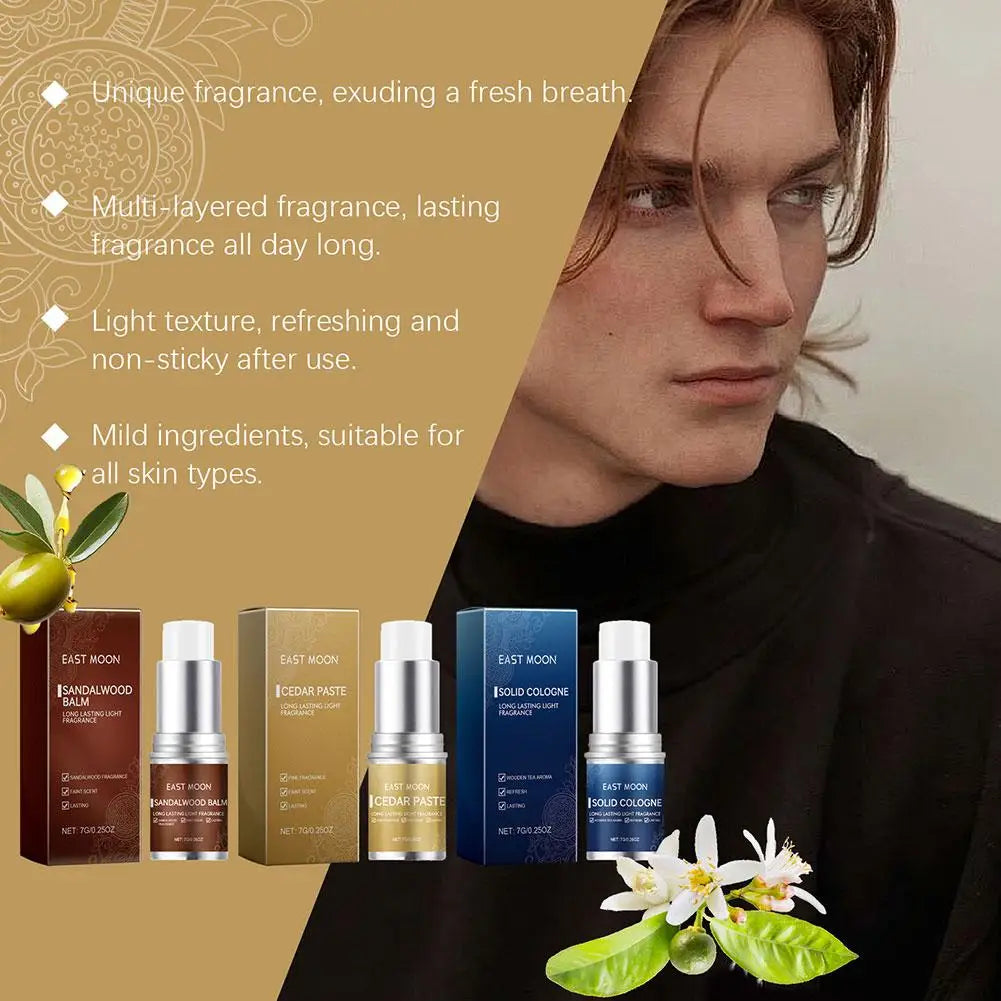 7G NEW Men Sandalwood Balm Series Lasting Scent Keep Fresh Dating Flirting Improve Temptation Body Light Fragrance Solid Balm