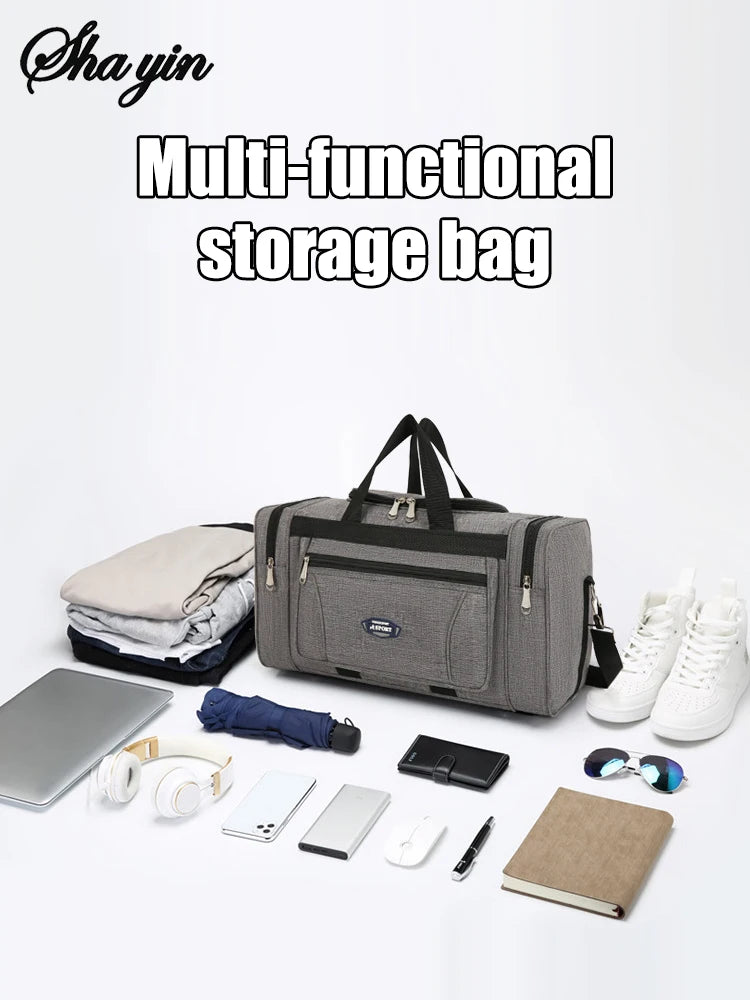 Oxford Waterproof Men Travel Bags Hand Luggage Big Travel Bag Business Large Capacity Weekend Duffle Travel Bag Fitness Bag