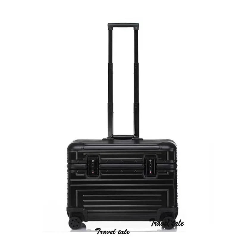 Carrylove Aluminum Spinner 18" Camera Trolley Suitcase Pilot Luggage Bag Photography Suitcase On Wheels