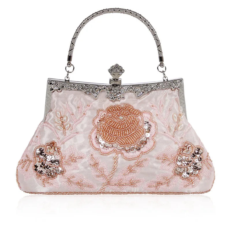 Retro Beaded Embroidered Exquisite Beaded Bag Dinner Handmade Bag Multi-color Luxury Bags Designer Pochette Soirée Femme Mariage