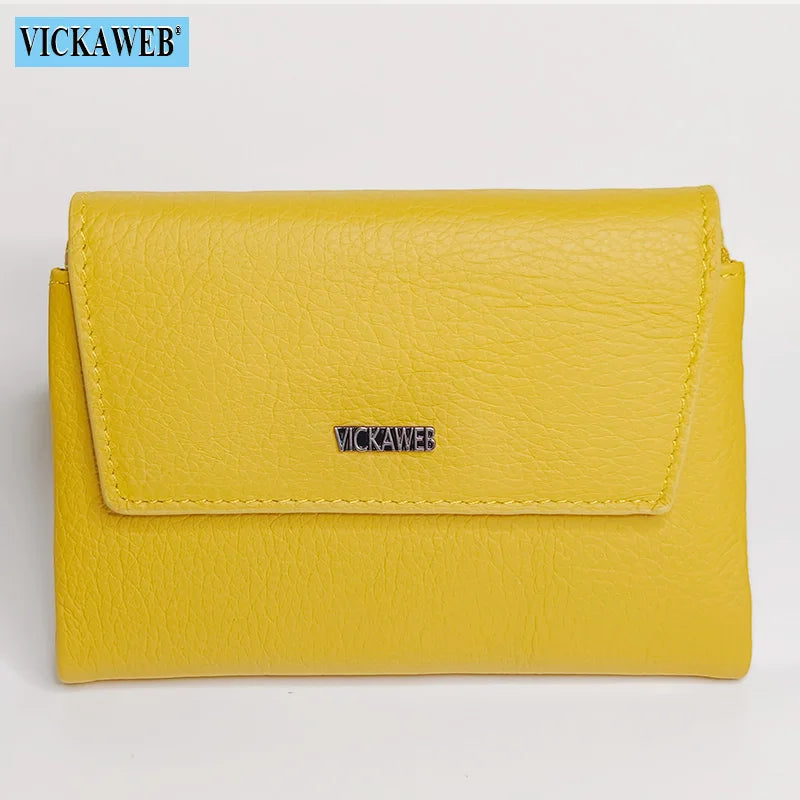 VICKAWEB Magnetic Wallet Women Short Genuine Leather Wallets Fashion Alligator Hasp Wallet Female Small Woman Wallets And Purses
