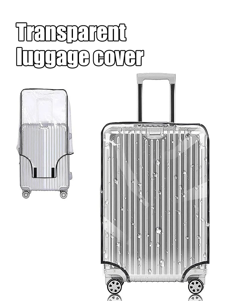 Transparent Pvc Luggage Protective Cover Wheeled Luggage Protective Cover Wear-Resistant Outer Cover Transparent Protective