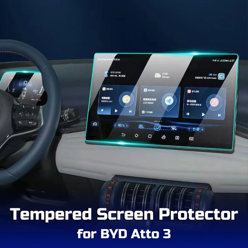 Tempered Glass Screen Protector – BYD Atto 3 / Yuan Plus (2022–2025)