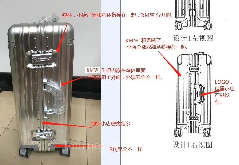 Top Quality Customization 100%  Aluminum-magnesium travel Boarding Rolling Luggage Perfect for Spinner brand Travel Suitcase