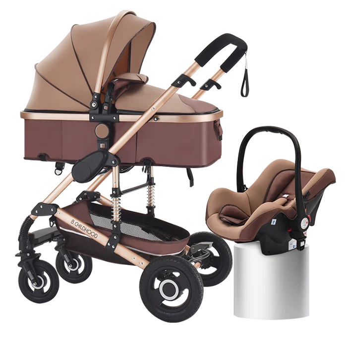 Baby Stroller ,Portable Baby Carriage,Fold Pram,Aluminum Frame High Landscape Stroller,for Newborn Baby trolley car seat