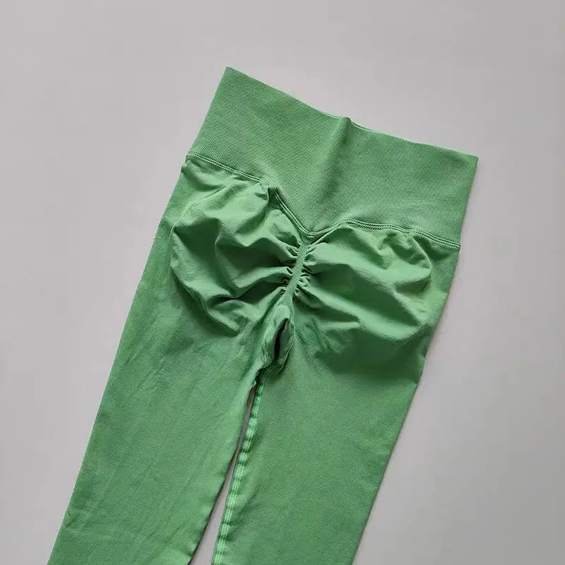 Seamless High-Waist Yoga Leggings – Push-Up Hip Lift Fit