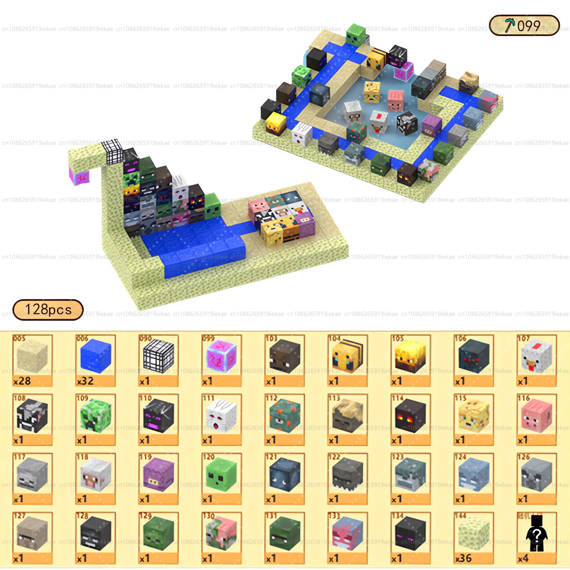 Magnetic Building Blocks Mine World Magnet Cube Set STEM Montessori Sensory Toy for Kids Boys Girls Ages 3+ DIY Model Children