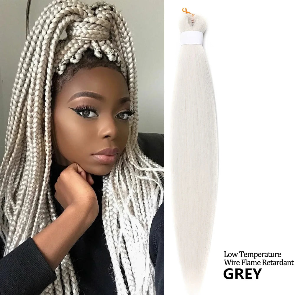 Chorliss Pre-Stretched Jumbo Braids — 24"/26" Synthetic Yaki Ombre (80–90 g, 105 Colors)