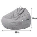 Large Bean Bag Lazy Seat Chair Sofa Cover Couch Soft Fluffy Breathable Adult Child Tatami Living Room Decorative Outdoor