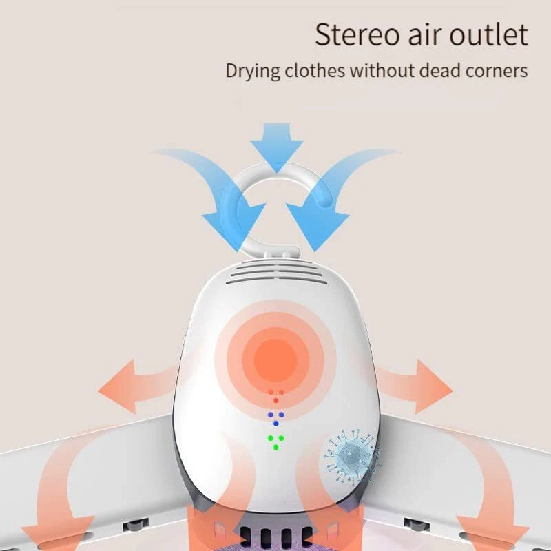 Portable Clothes Dryer Drying Hanger Electric Shoes Clothes Drying Rack Foldable Heater Hanger Machine Travel Laundry Dryer