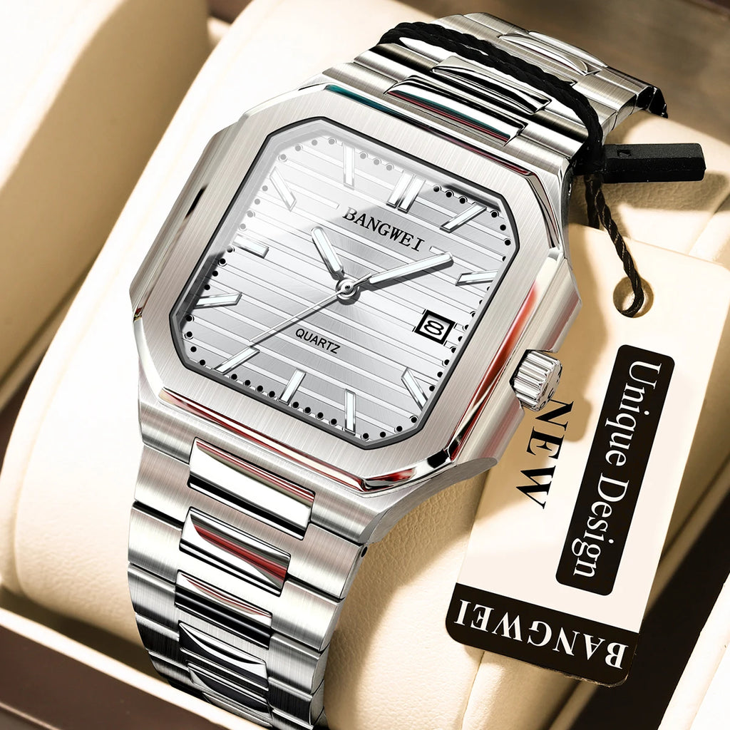 BANGWEI Women's wristwatch casual fashion luxury quartz Ladies clock luminous calendar vintage elegant Watch women montre femme