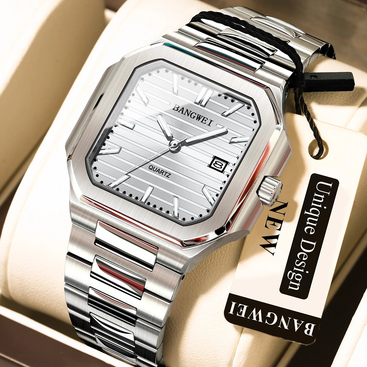 BANGWEI Women's wristwatch casual fashion luxury quartz Ladies clock luminous calendar vintage elegant Watch women montre femme