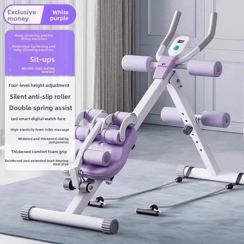 Fitness Body Shaping Machine Multifunctional Home Gym  Abdominal Waist Trainer Knee-Friendly Sliding Rail for Core & Leg Workout